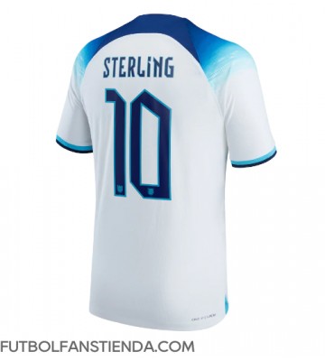 Inglaterra Raheem Sterling #10 Primera Equipación Mundial 2022 Manga Corta